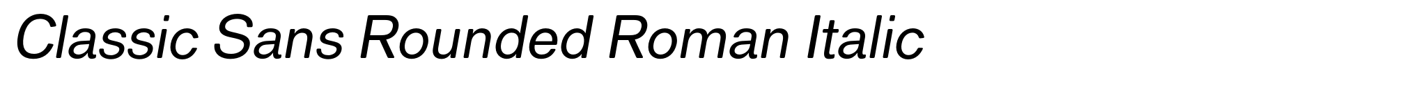 Classic Sans Rounded Roman Italic image